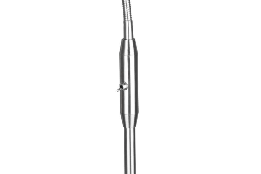 Floor lamp Tommy 130cm stainless steel with white Trio 4017807502930