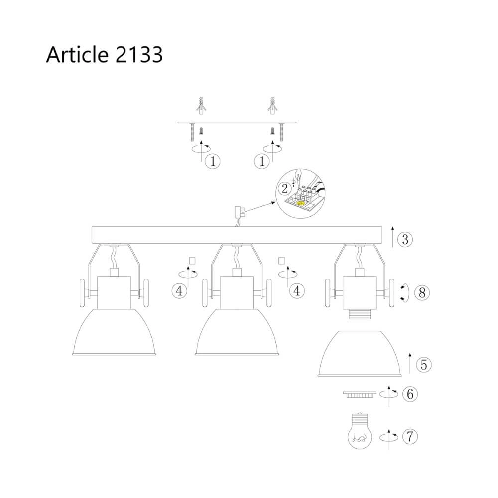 Ceiling spot Gearwood 3-light Steinhauer 8712746127874