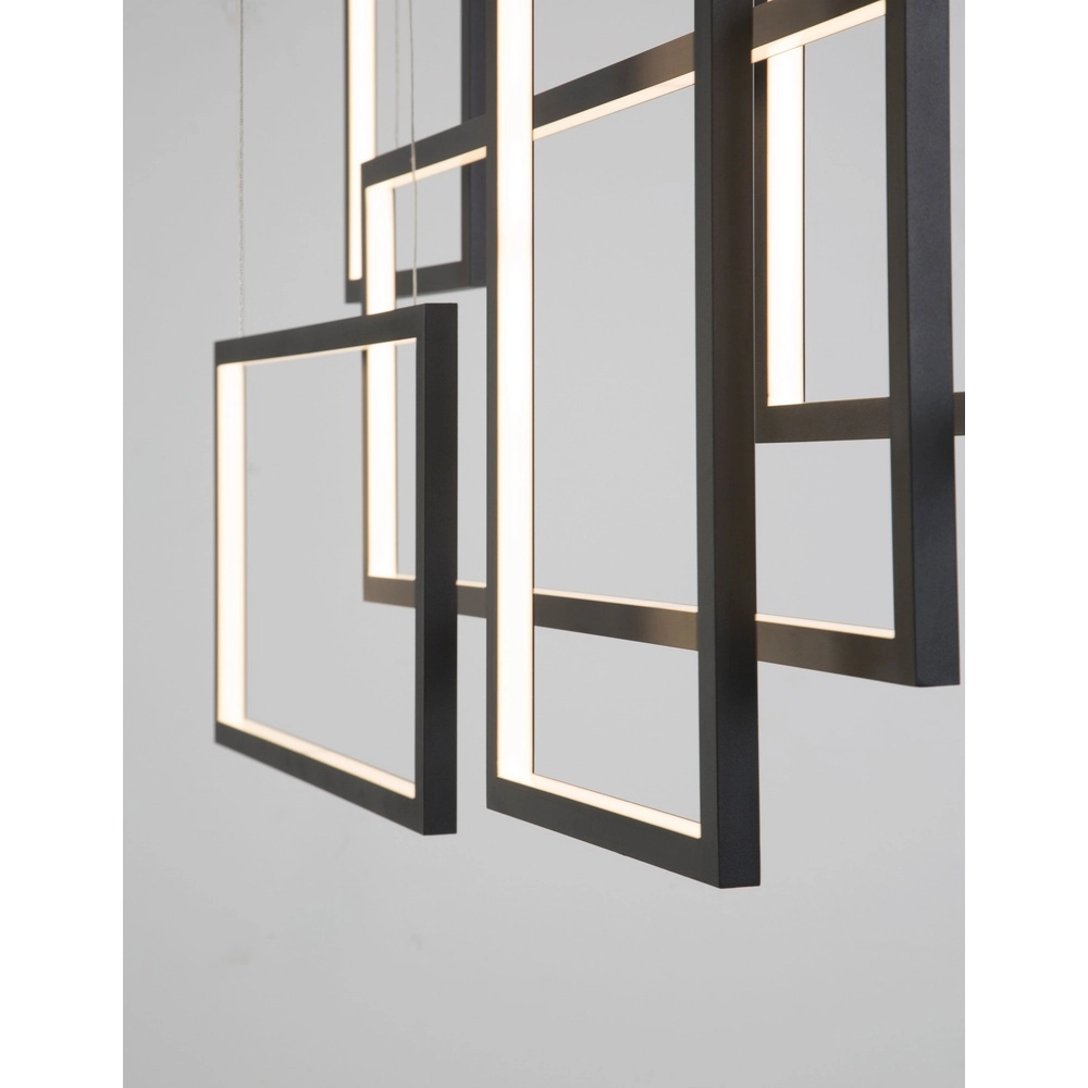 Pendant lamp Cornice Black design Lyora 5212017424716
