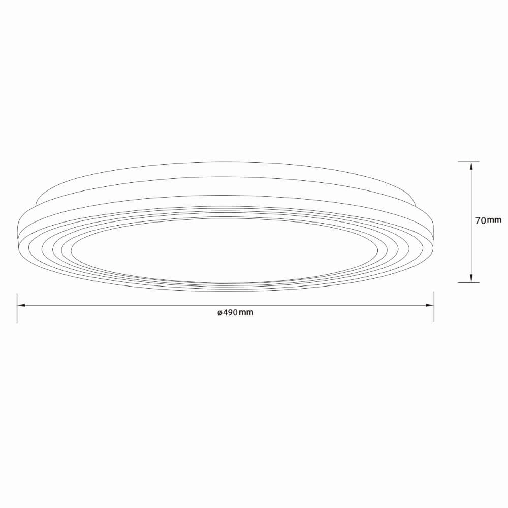 Black and white ceiling lamp Kobana Ø 49cm Brilliant 4004353426544