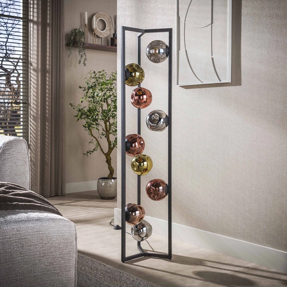 Glass floor lamp Stellar 9-light Lyora 8716803511590