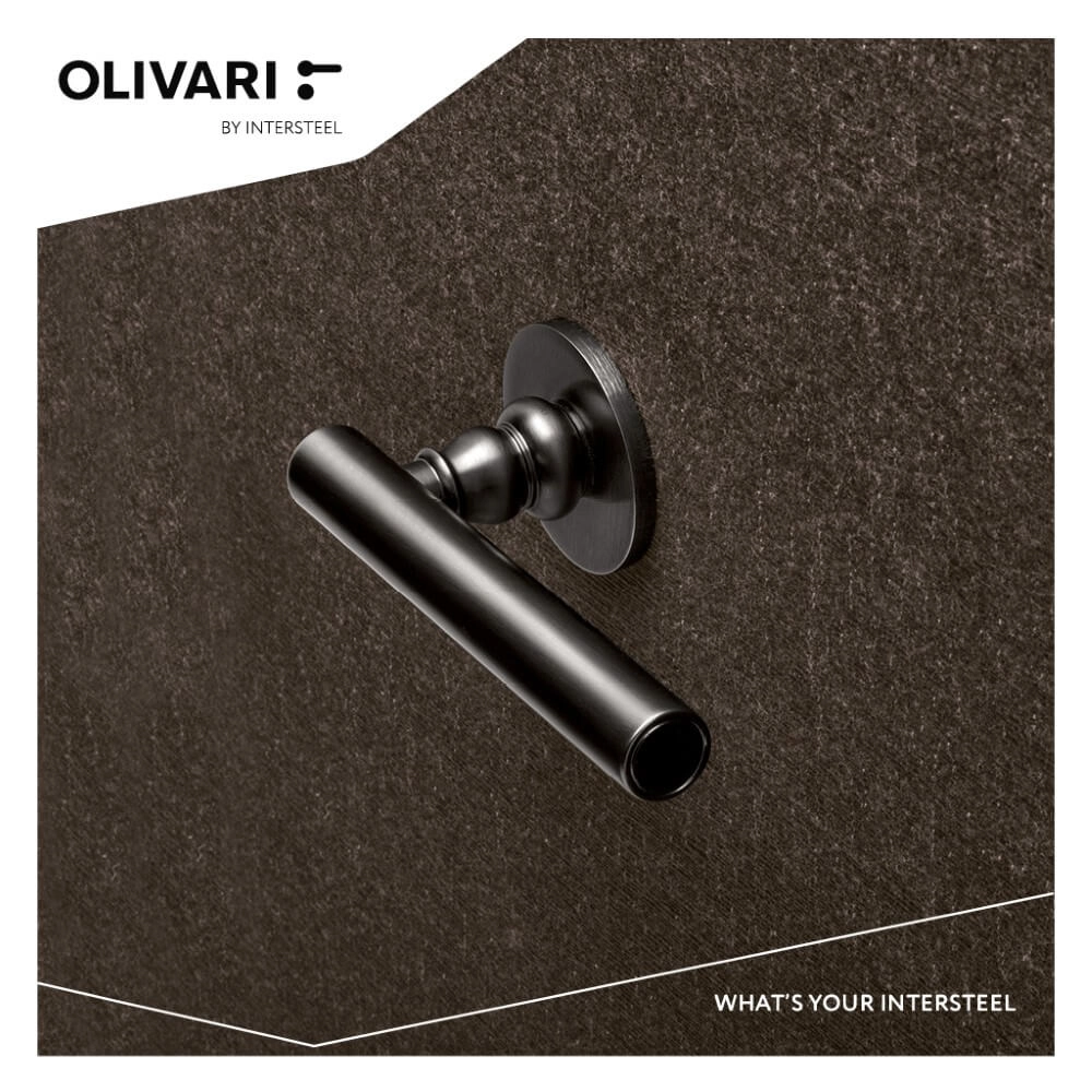 Design door handle Dolve Vita on rosette anthracite Olivari 8714186511701