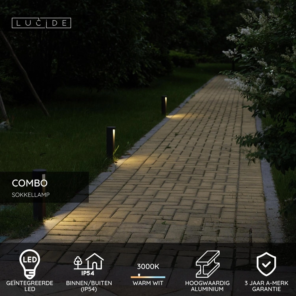 Design path lighting Combo 25cm black Lucide 5411212271280