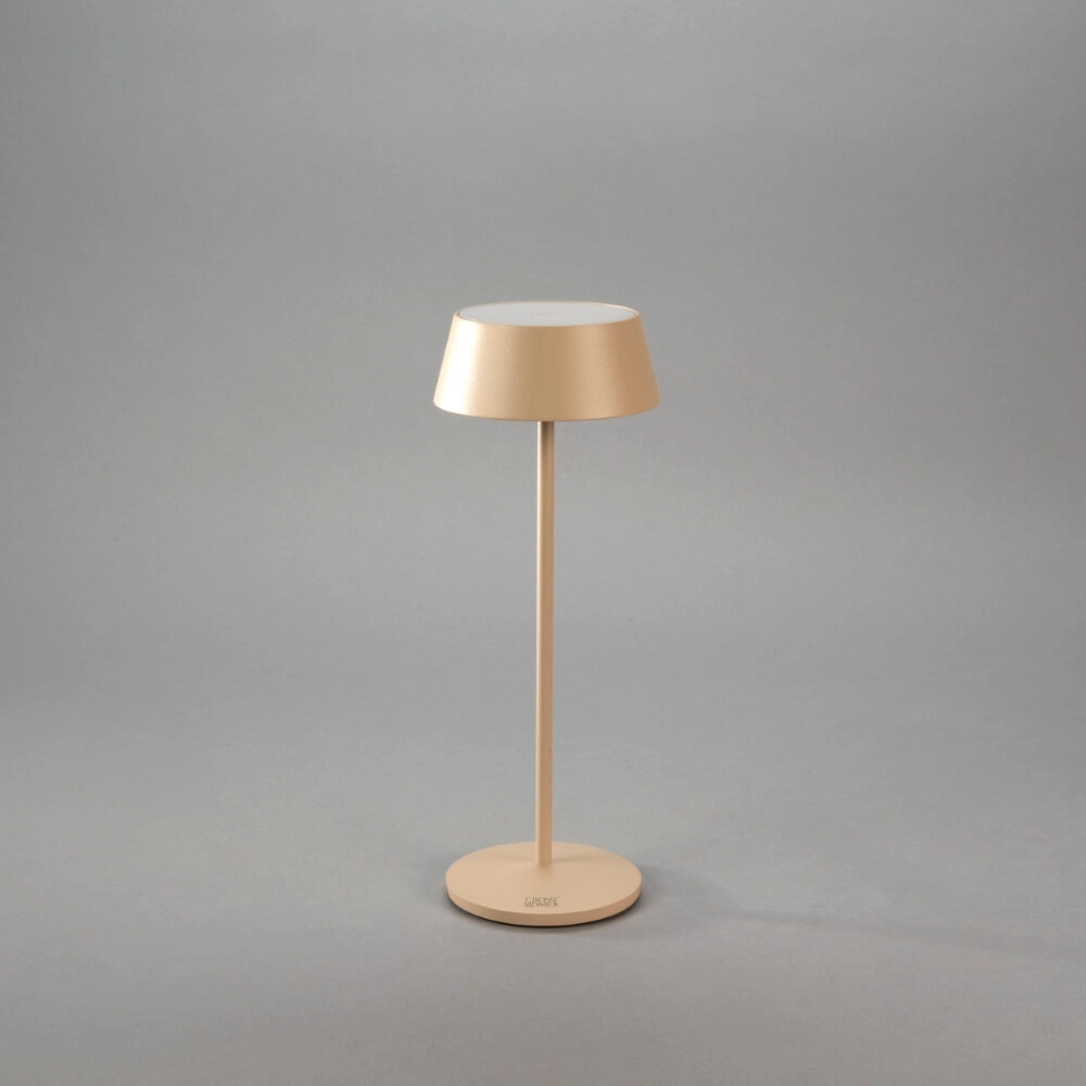 Rechargeable table lamp Menton sand brown