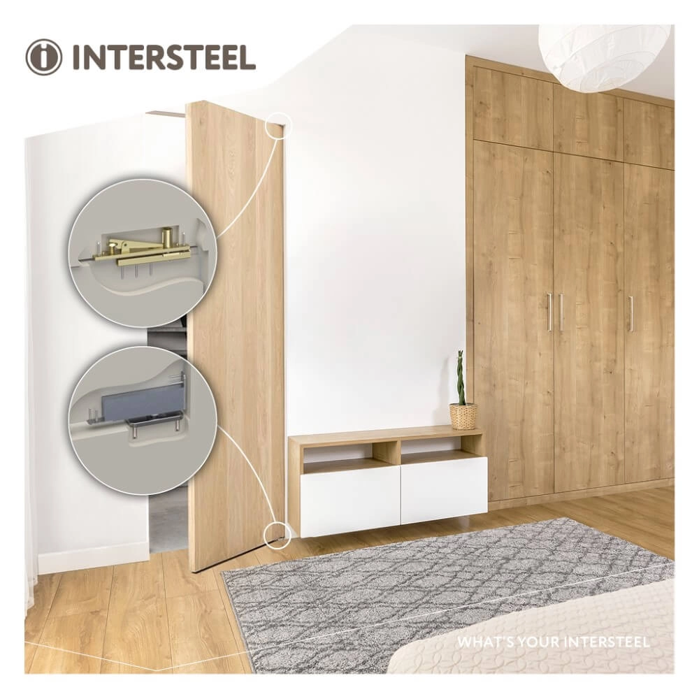 Pivot door hinge Rotura up to 75kg stainless steel Intersteel 8714186508121