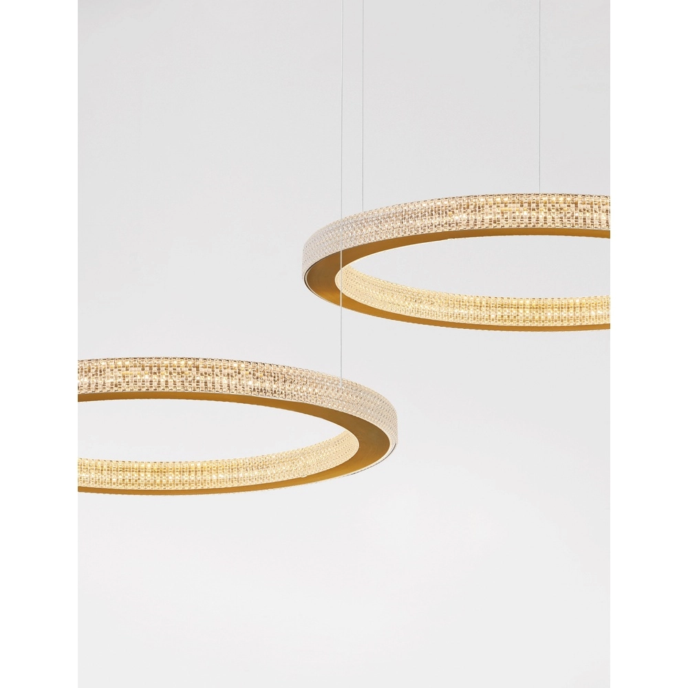 Pendant lamp Fiore gold Ø 60cm Lyora 5212017424136