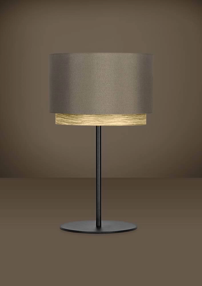 Table lamp Marchena cappucino with wood - Ø 32cm Stars of Light 9008606240081