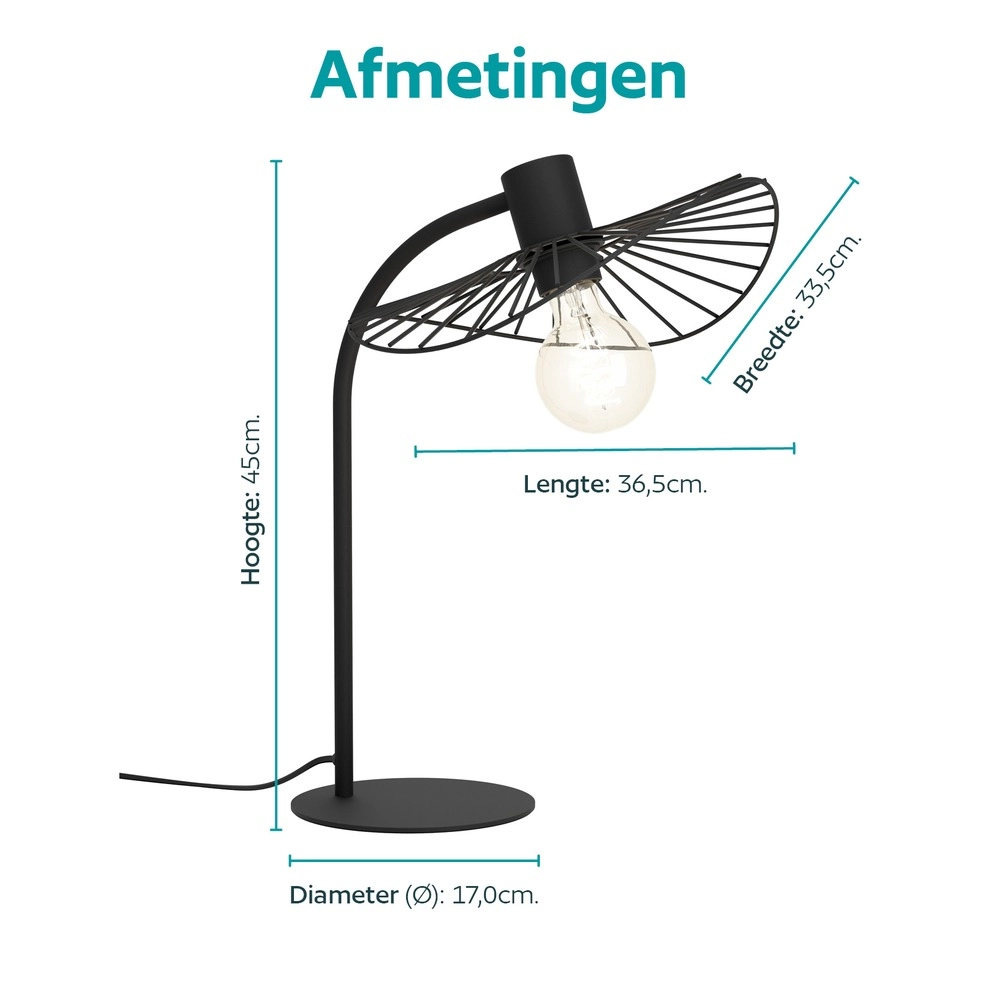 Design table lamp Arroturas Black