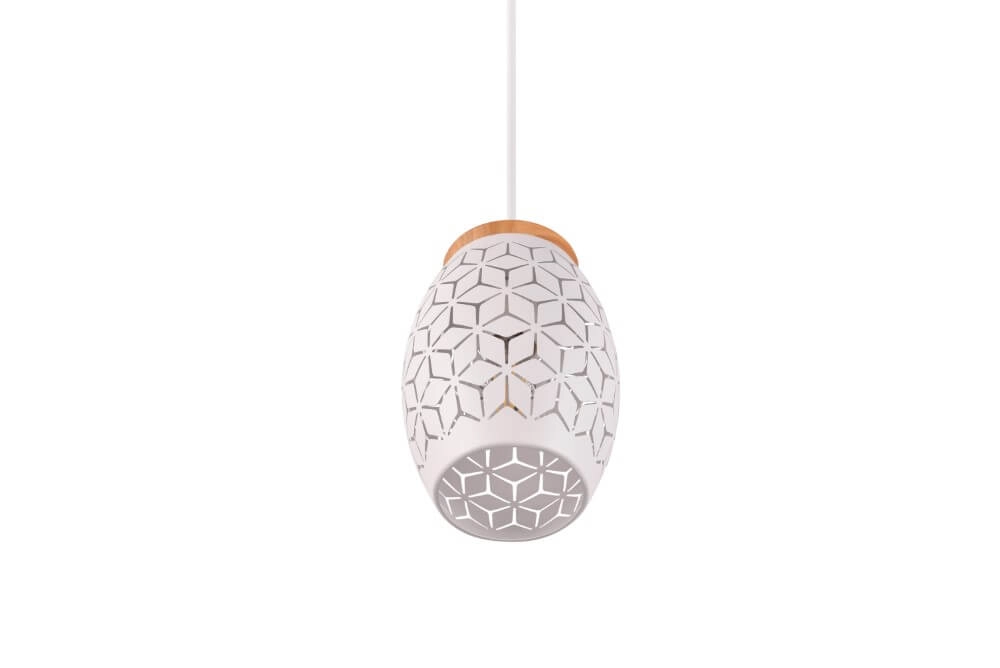 White hanging lamp Bidar design Trio 4017807574913