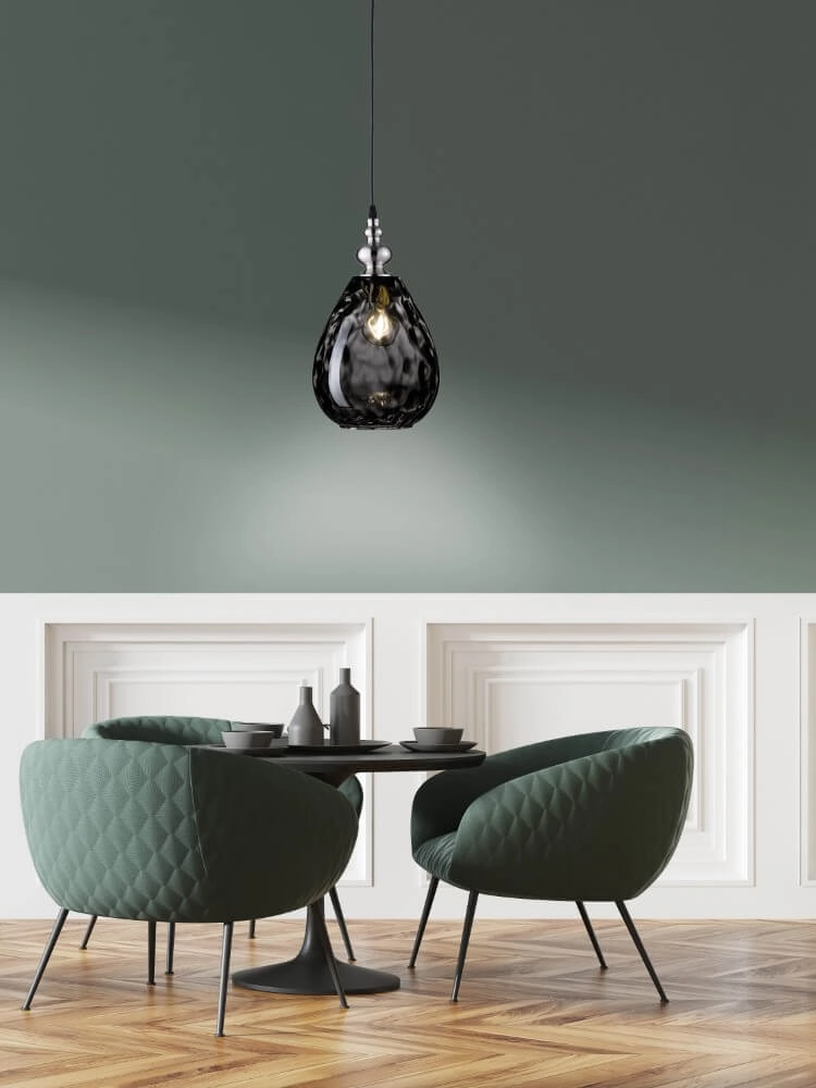 Oriental hanging lamp Uller with smoke glass Fischer & Honsel 4001133695640