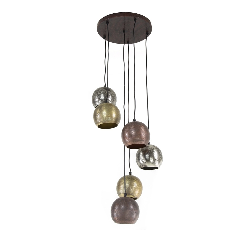 Industrial pendant lamp Bol 6x E27 Lyora 8716803511279