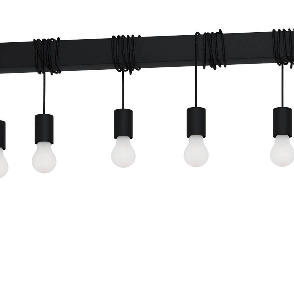 9-light pendant lamp Townshend-B black - dining table Eglo 9002759399399
