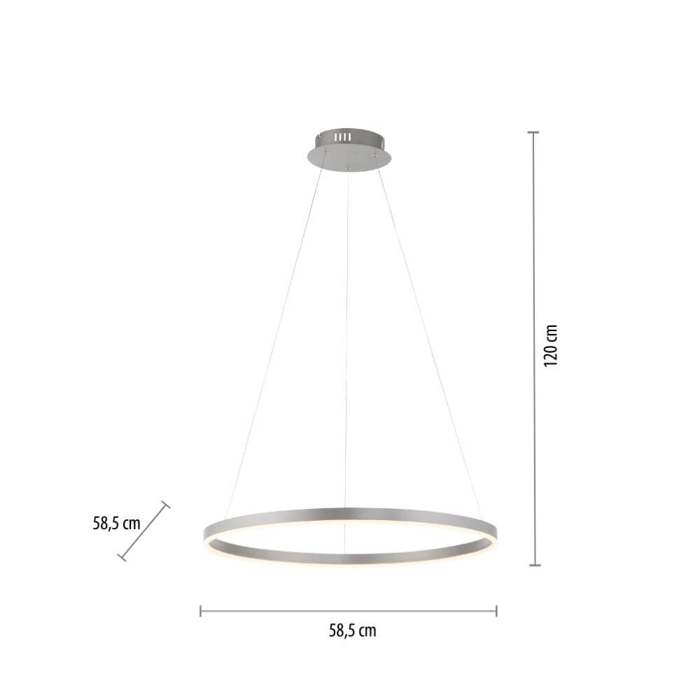 Aluminum ceiling lamp Ritus Ø 60cm Paul Neuhaus 4043689983512