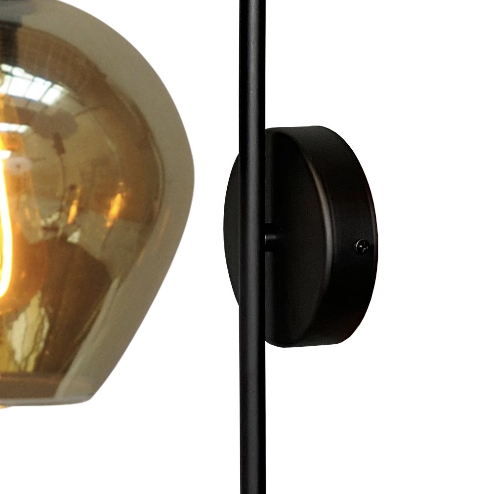 Black wall lamp Bounty with glass Masterlight 8718121251066