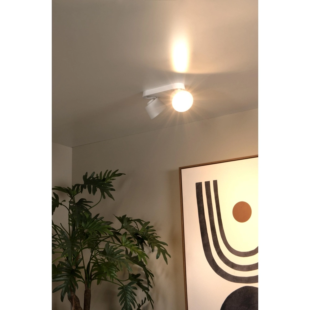 Ceiling spotlight Trigono double white Lucide 5411212093141