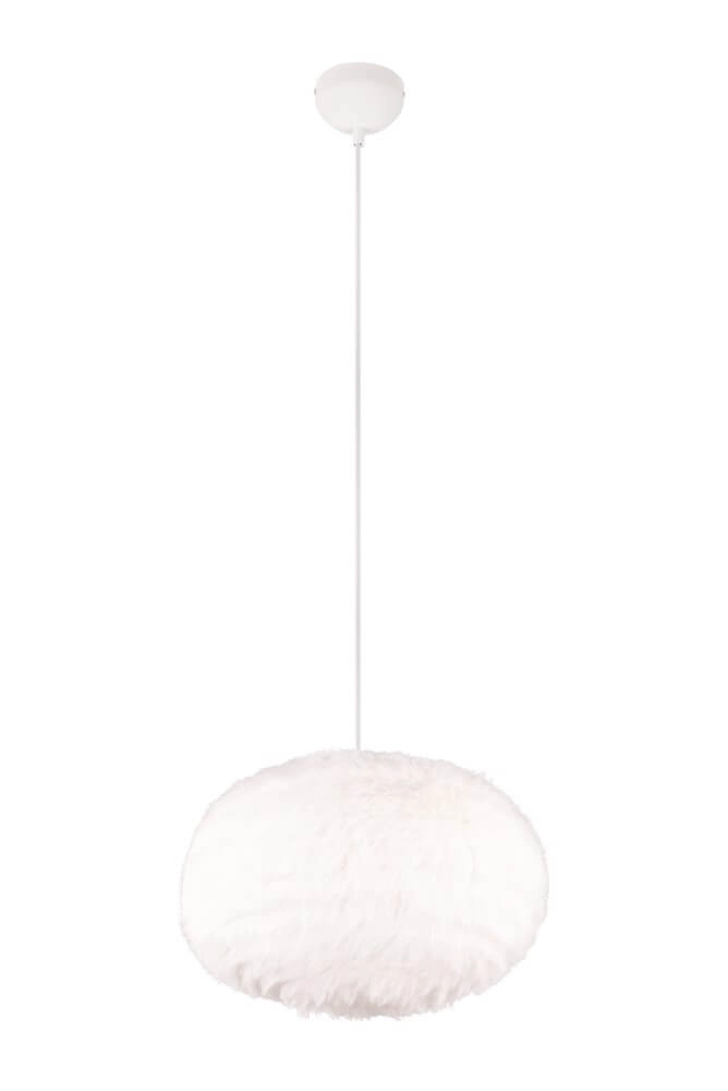 Fabric pendant lamp Furry cream Ø 50cm
