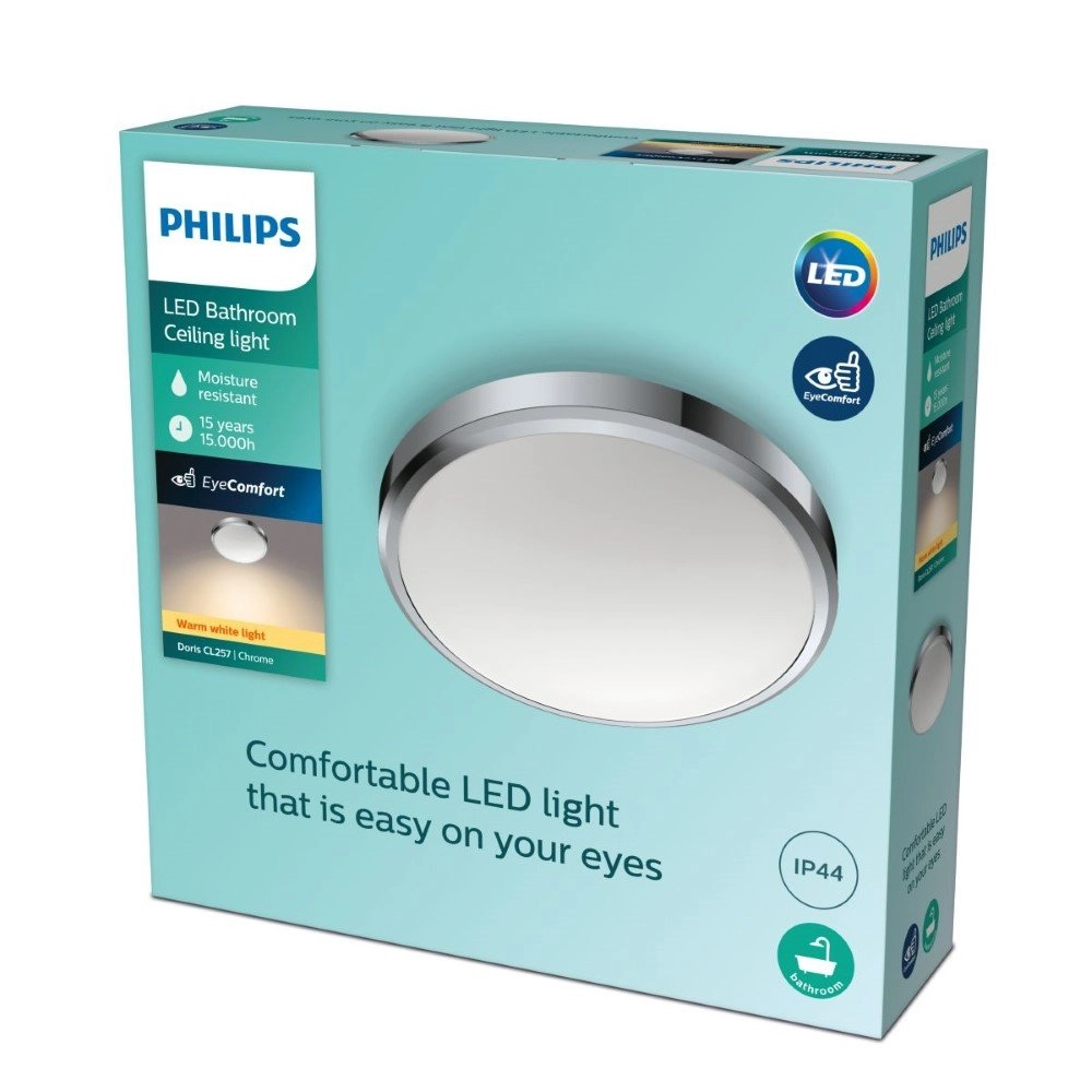 Chrome Ceiling Lamp Doris Ø 31cm Philips 8718699777234