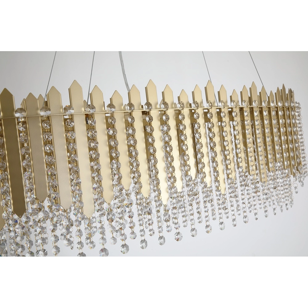 Pendant lamp Spear Gold Oval Searchlight 5053423304205