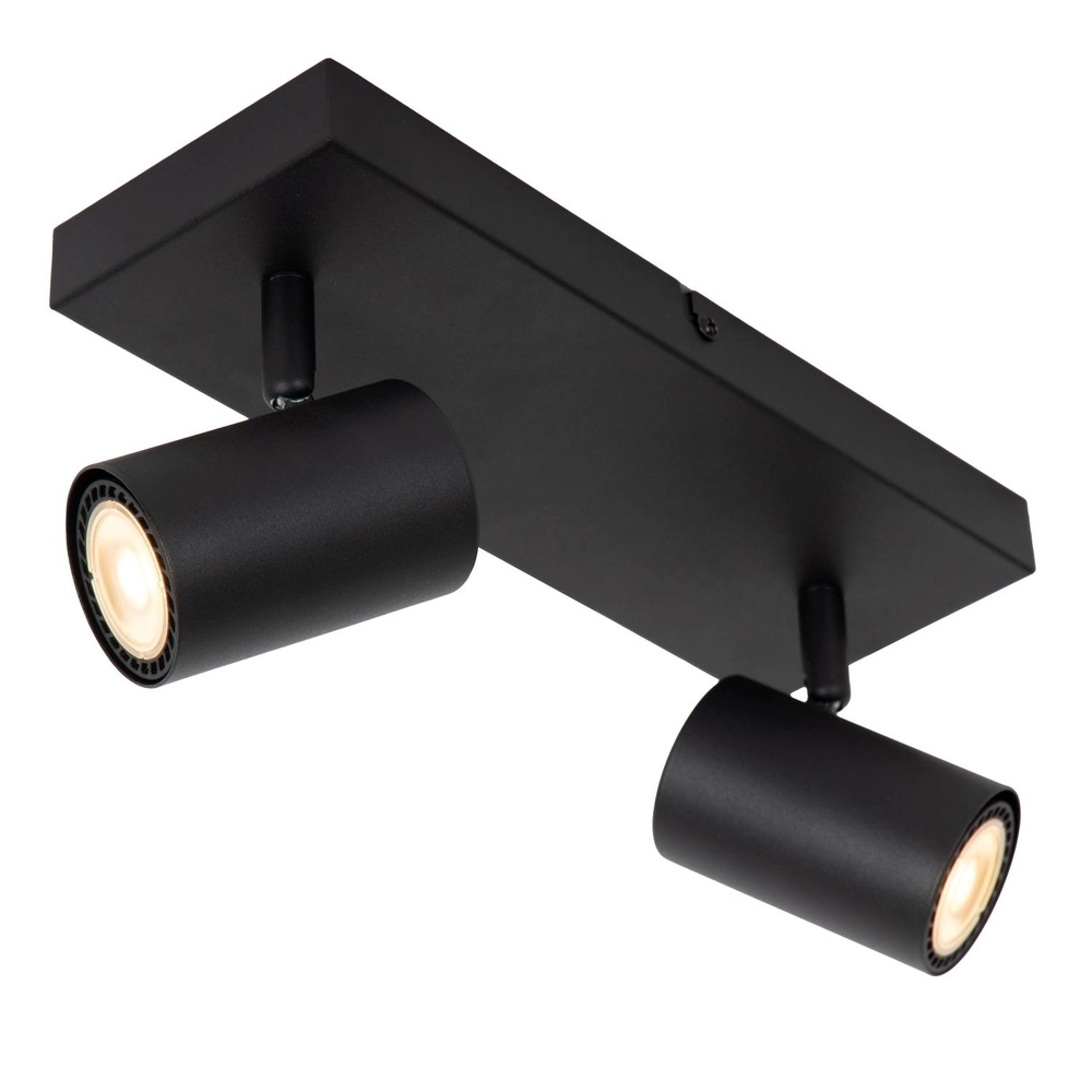 Ceiling lamp Amigo 2-light black Lucide 5411212531018