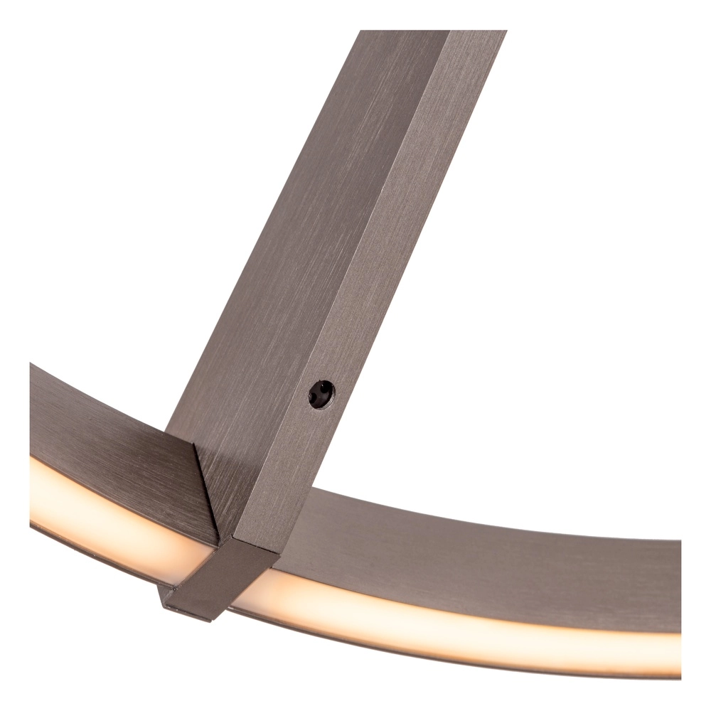 Sleek LED pendant light Applause Brushed metal - Ø 60cm Premium by Lucide 5411212221827