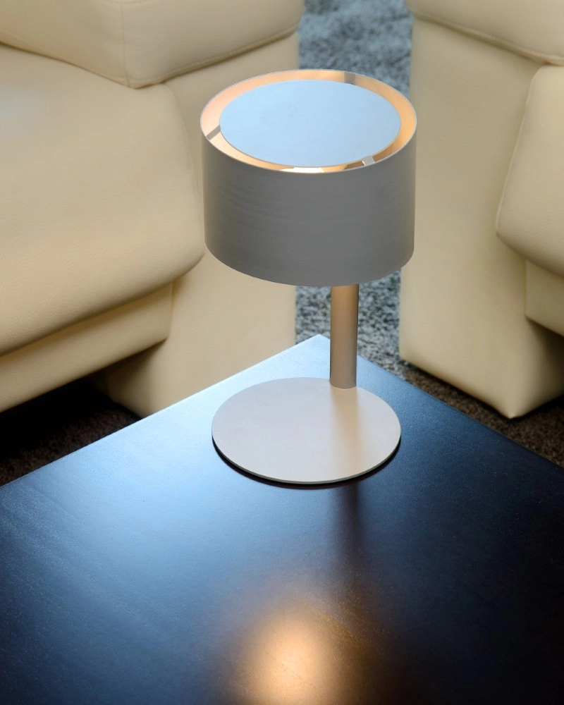 Sleek table lamp Knulle Ø 15cm grey Lucide 5411212450722