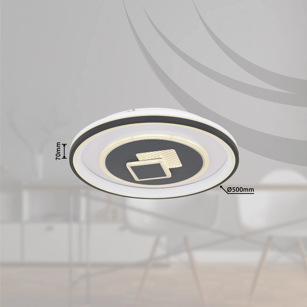 Ceiling lamp Sundi white with black Globo 9007371428915