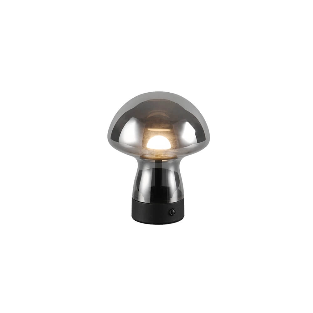 Table lamp Dooley Rechargeable with smoke glass