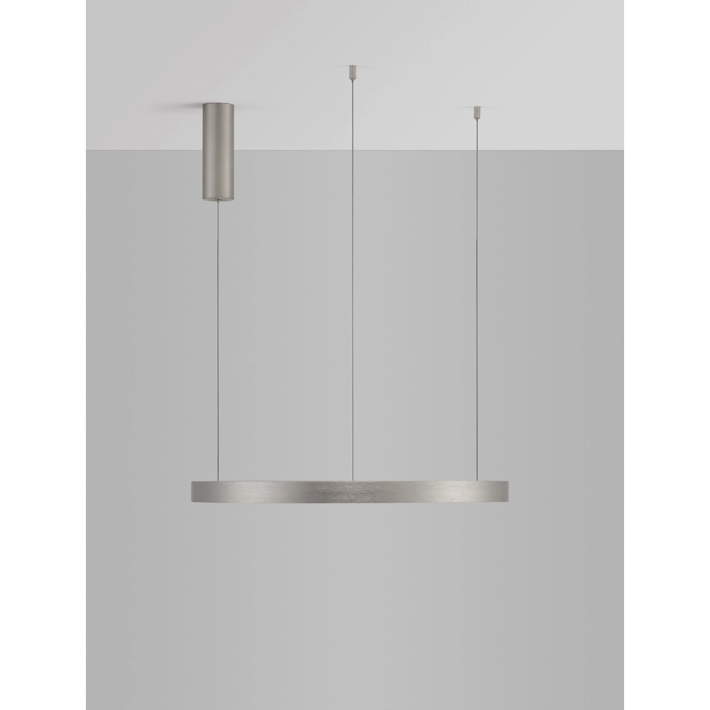 Round pendant lamp Perrine silver grey Ø 60cm Lyora 5212017438430