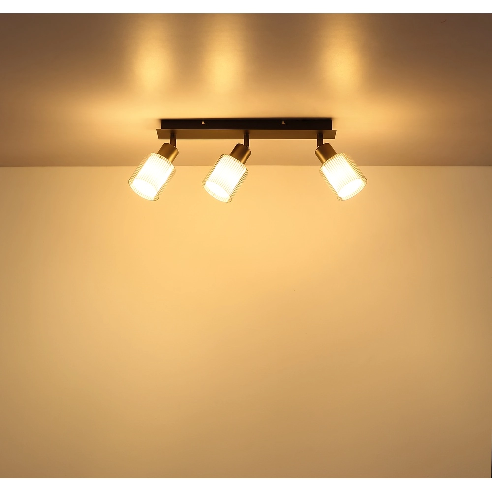Design ceiling lamp Villegas 3-light gunmetal Globo 9007371575947