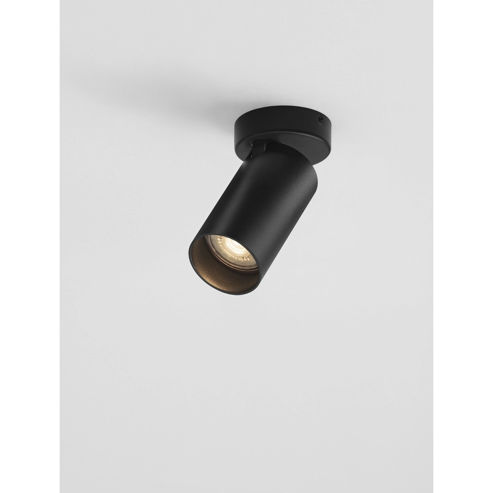 Ceiling spotlight Oso black Ø 7cm