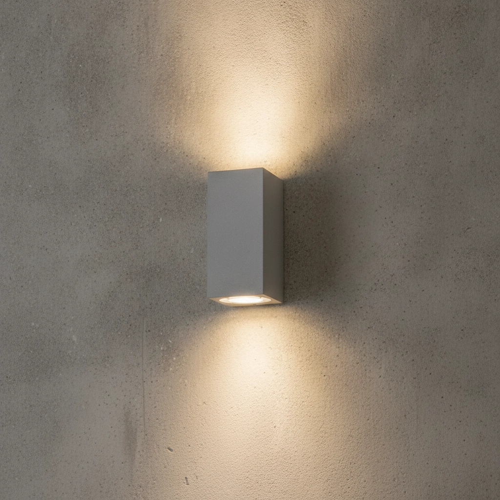 Square spotlight Fuento concrete grey 18cm