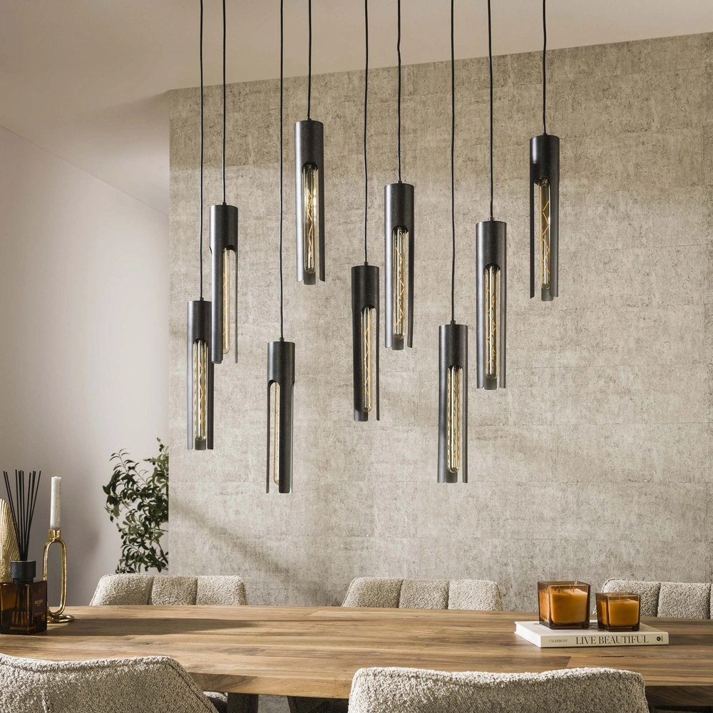 9L pendant light Tube black - E27 Lyora 8716803511361