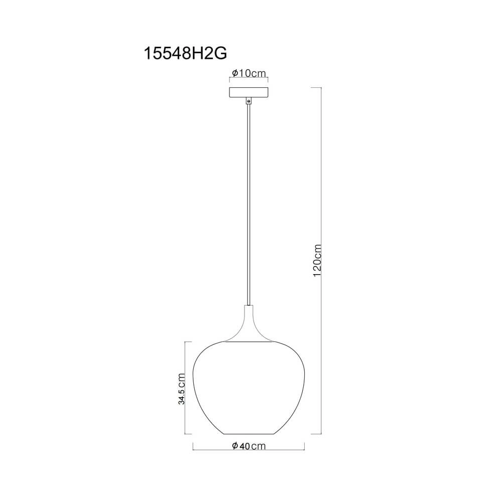 Black pendant lamp Maxy with red glass Ø 40cm Globo 9007371456970
