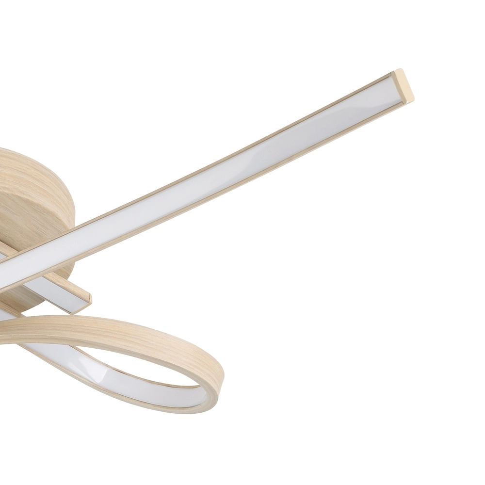 Wood look led ceiling light Selvina 2 68cm Eglo 9008606310296