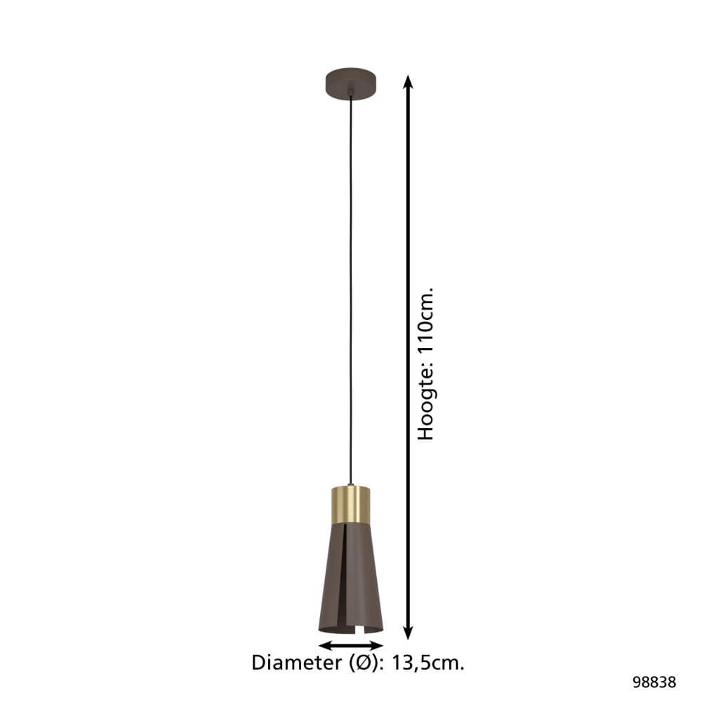 Mocha hanging lamp Losalomas Ø 13.5cm Eglo 9002759988388