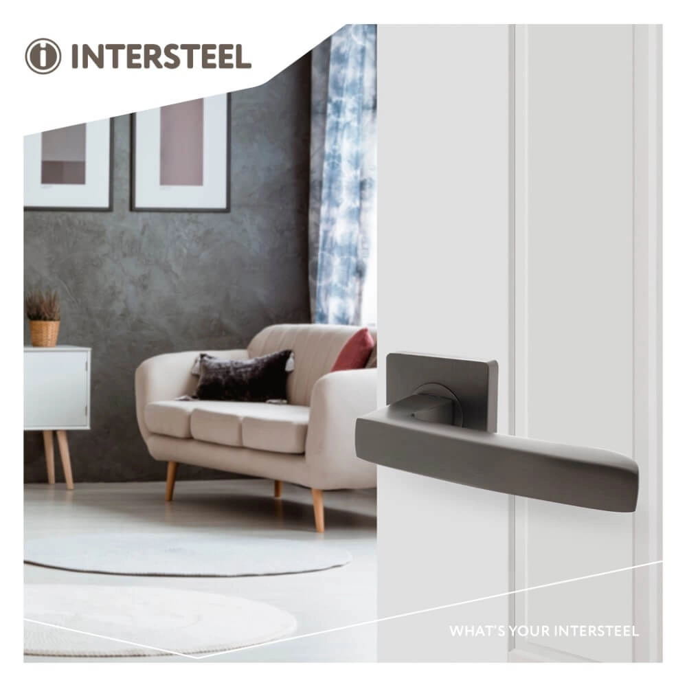 Door handle Minos square anthracite Intersteel 8714186539392