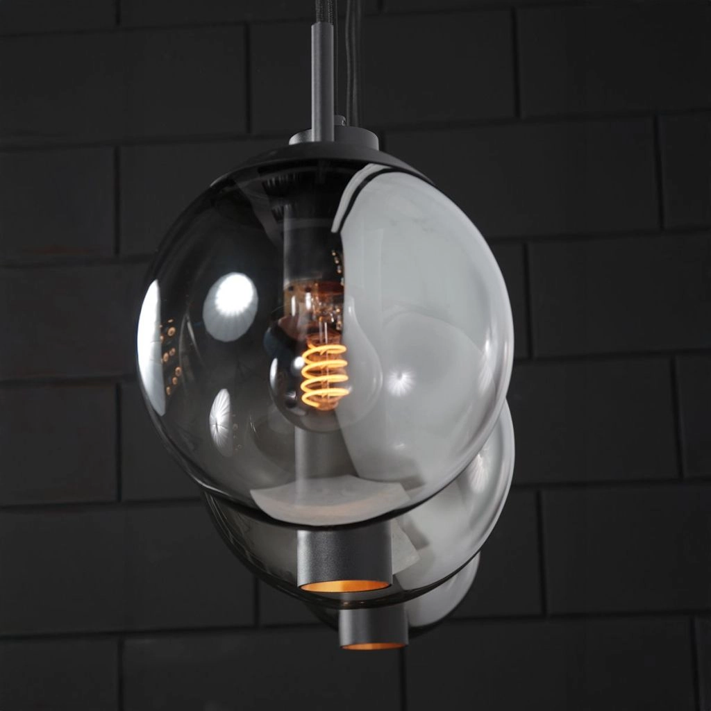 Design pendant lamp Bollique 5-light black Steinhauer 8712746187687