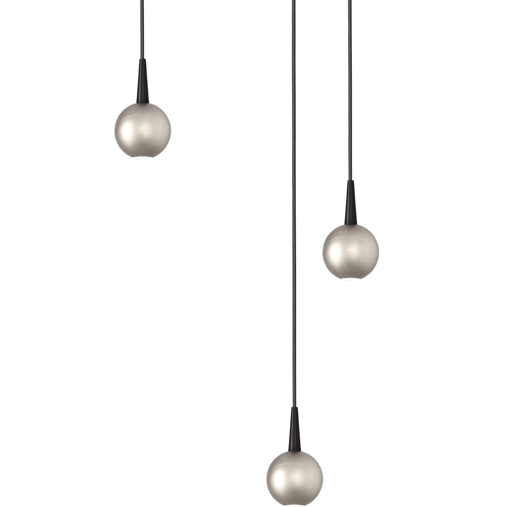 3-light pendant lamp Talana black with nickel Ø 17cm DTW Masterlight 8718121352244