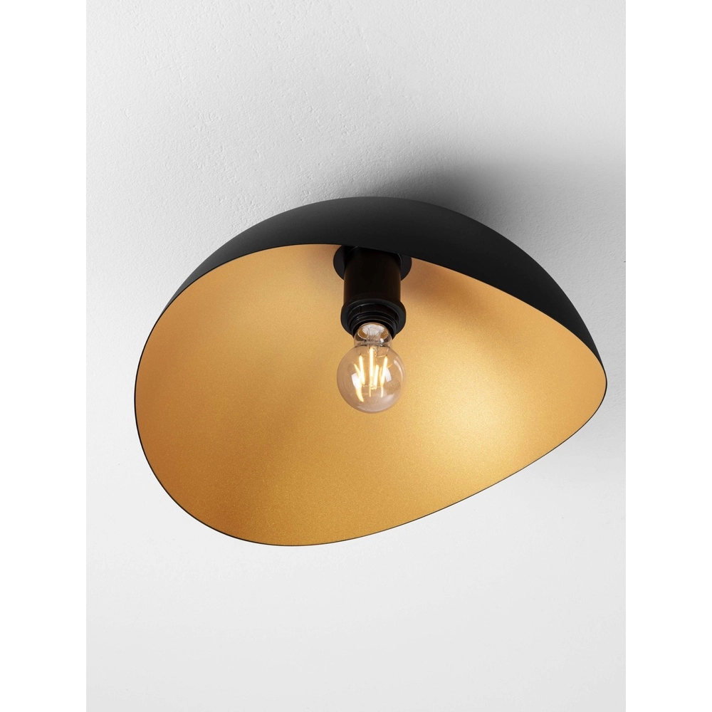 Ceiling lamp Opsi black with gold Ø 40cm Lyora 5212017458025