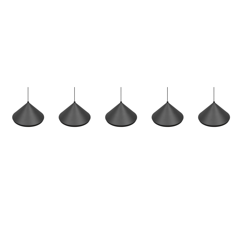5-light pendant lamp Laguna black Trio 4017807667684