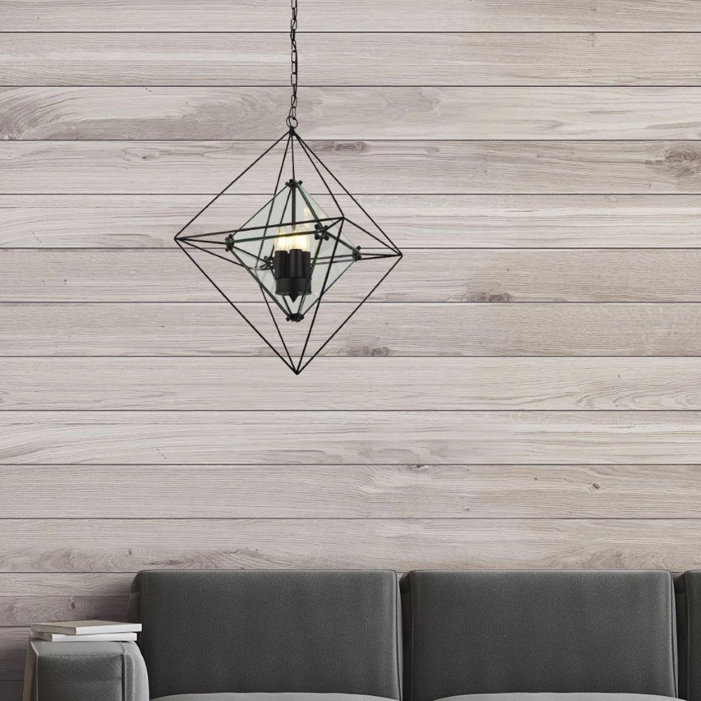 Black pendant lamp Diamond Searchlight 5053423159416