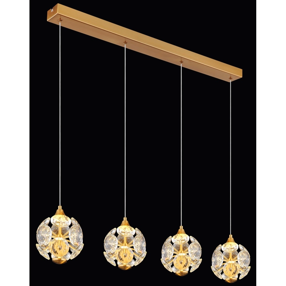 4-light pendant lamp Virina Gold Globo 9007371452620