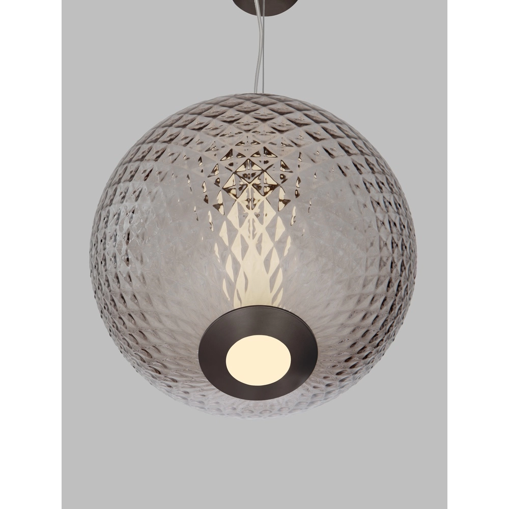 Pendant lamp Aora Convex brown glass Lyora 5212017483812