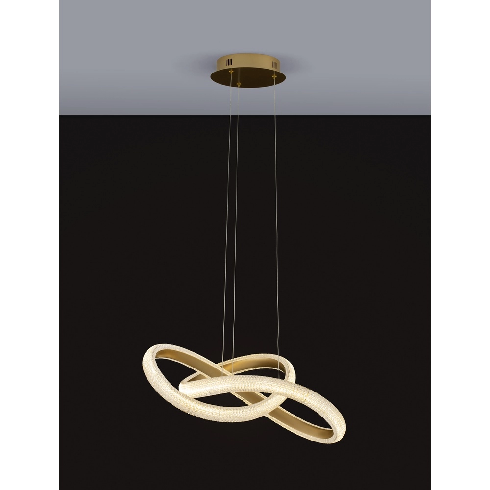 Pendant lamp Medora Curl gold 52.5cm Lyora 5212017433428