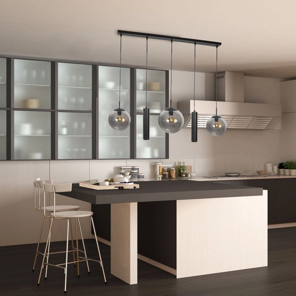 Design pendant lamp Bollique 5-light black Steinhauer 8712746187687
