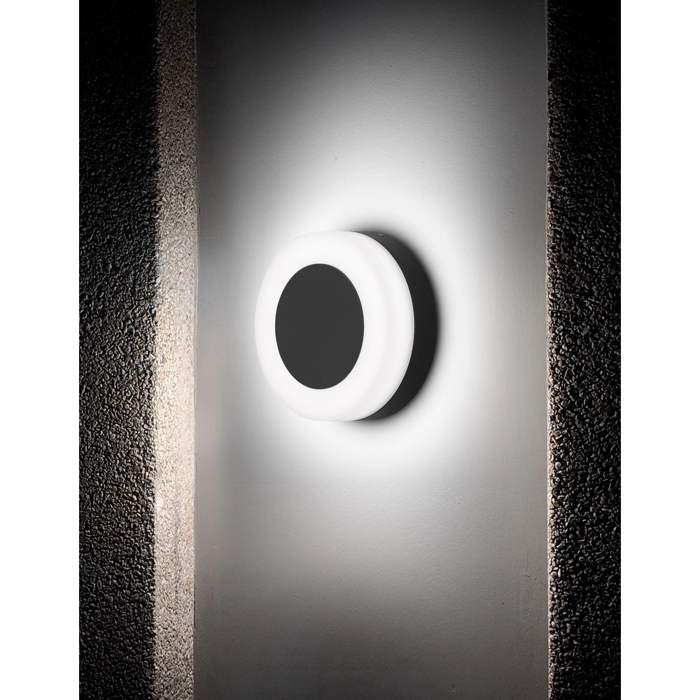 Round wall lamp Tune black