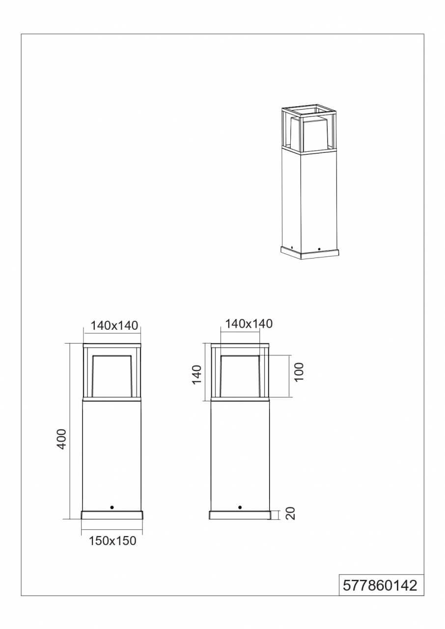 Standing lamp Witham anthracite 40cm Trio 4017807564105