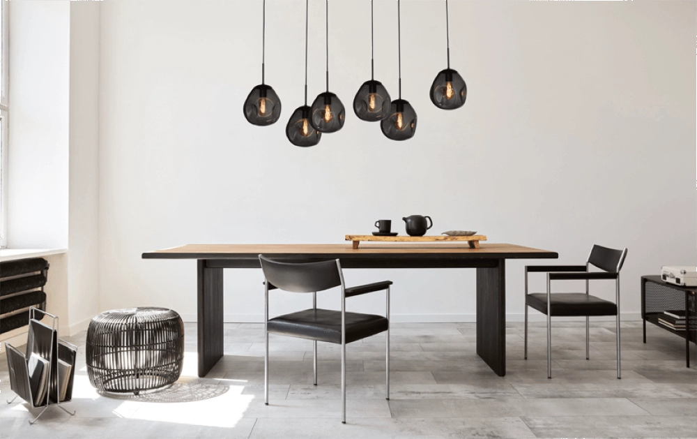 Hanging lamp Lava 6x smoke glass Ø 24cm Masterlight 8718121286242