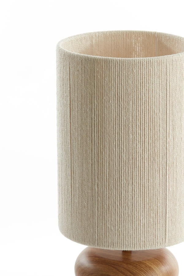 Table lamp Danialo wood with cream 50cm Light & Living 8717807710071