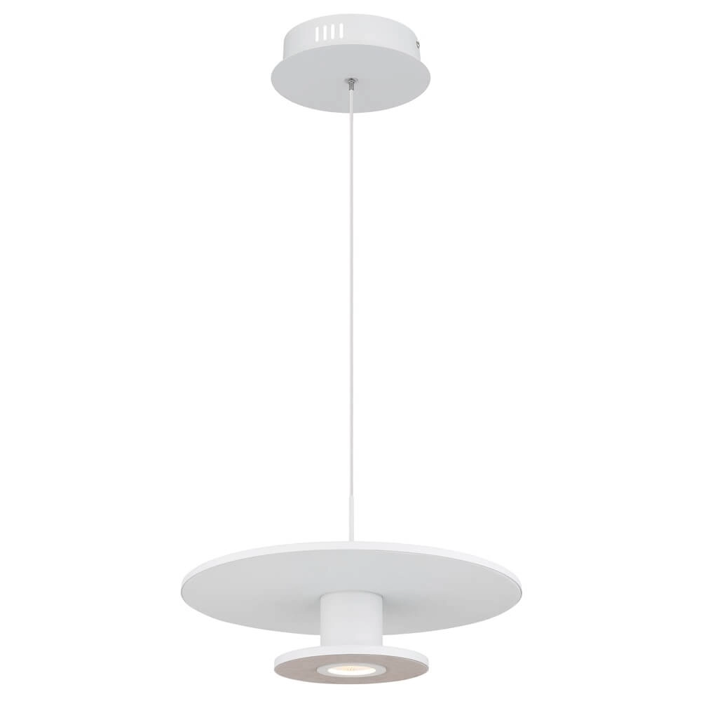 White pendant lamp Carter Ø 38cm with felt